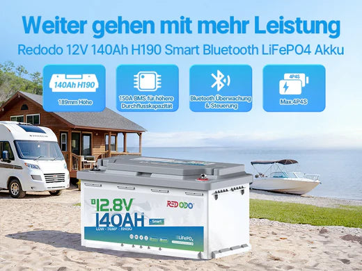 12V 140Ah H190 Untersitz Lithium Batterie für Wohnmobil