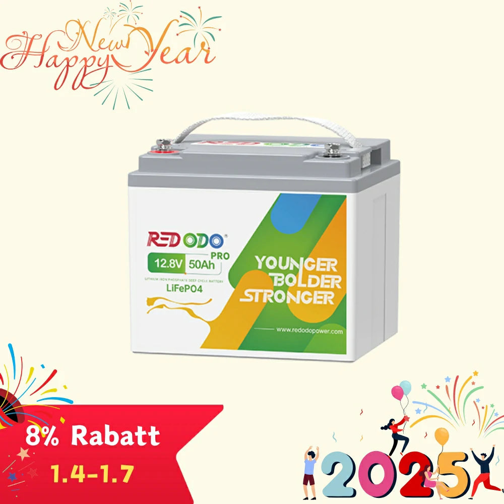 【Nur €110,19】Redodo 12V 50Ah Pro LiFePO4 Batterie | 640Wh & 640W redodopower-de