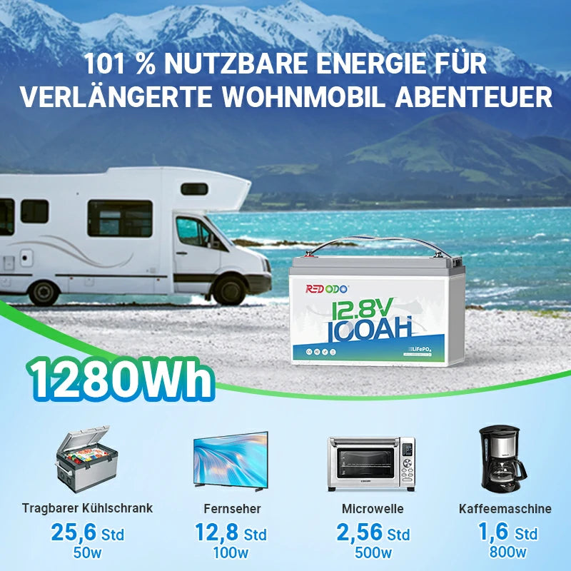 12V100Ah LiFePO4 Lithium Batterie Energie